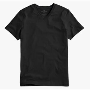 Mack Weldon Pima Cotton V-Neck T-Shirt Men's Medium Black Casual Basic Solid EUC